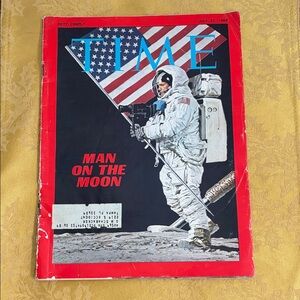 Vintage Iconic Original TIME Magazine 'Man on the Moon' Cover July 25, 1969
